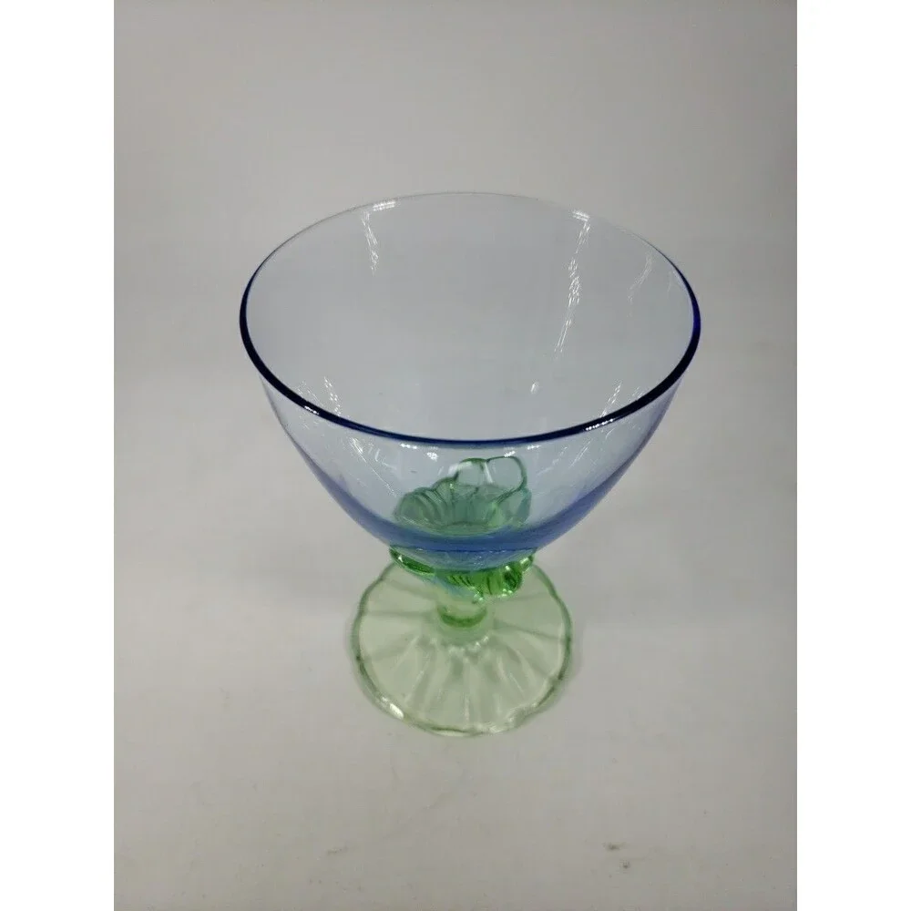Bormioli Rocco Bahia Blue Green Stem Footed Parfait Sherbet Glass Replacement